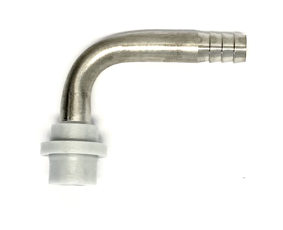 Bierschlauchtülle 7 mm gebogen mit Bund und Ansatz aus Edelstahl-P601-getraenkezapfanlagen.net Bierschlauchtülle 7 mm gebogen mit Bund und Ansatz aus Edelstahl-P601-Bierverschraubung, Biertülle, Bieranschluss-getraenkezapfanlagen.net