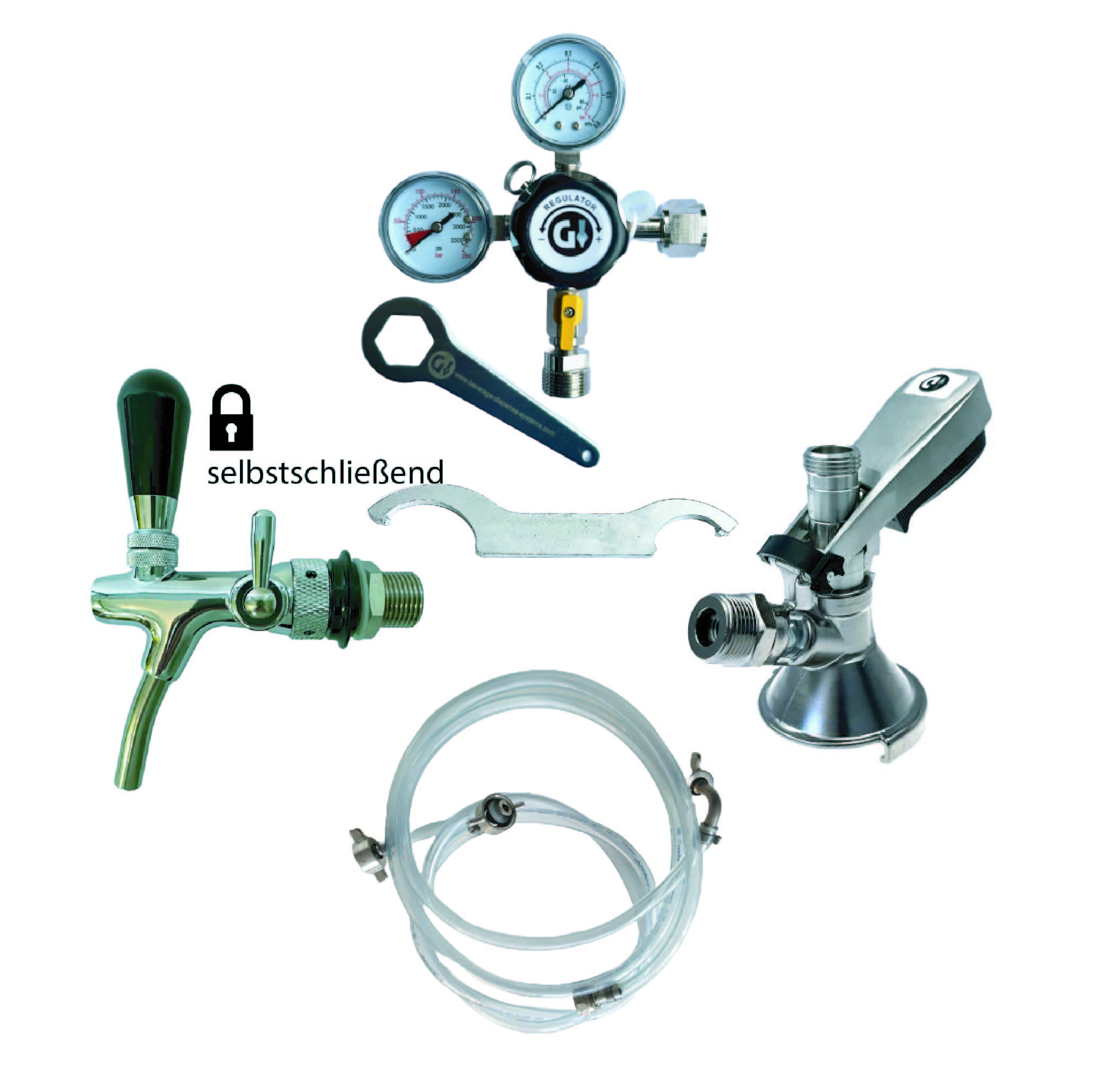 Set di sistemi di distribuzione di bevande 1 condotto, linea birra NW 7 mm